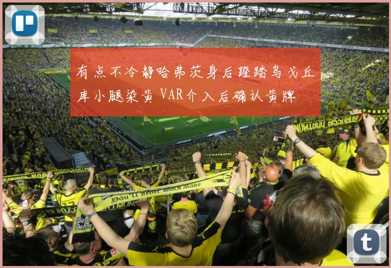 有点不冷静哈弗茨身后蹬踏乌戈丘库小腿染黄 VAR介入后确认黄牌